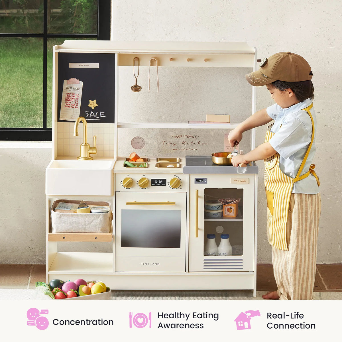 Tiny Land® BistroSwitch 2-in-1 Wooden Play Kitchen