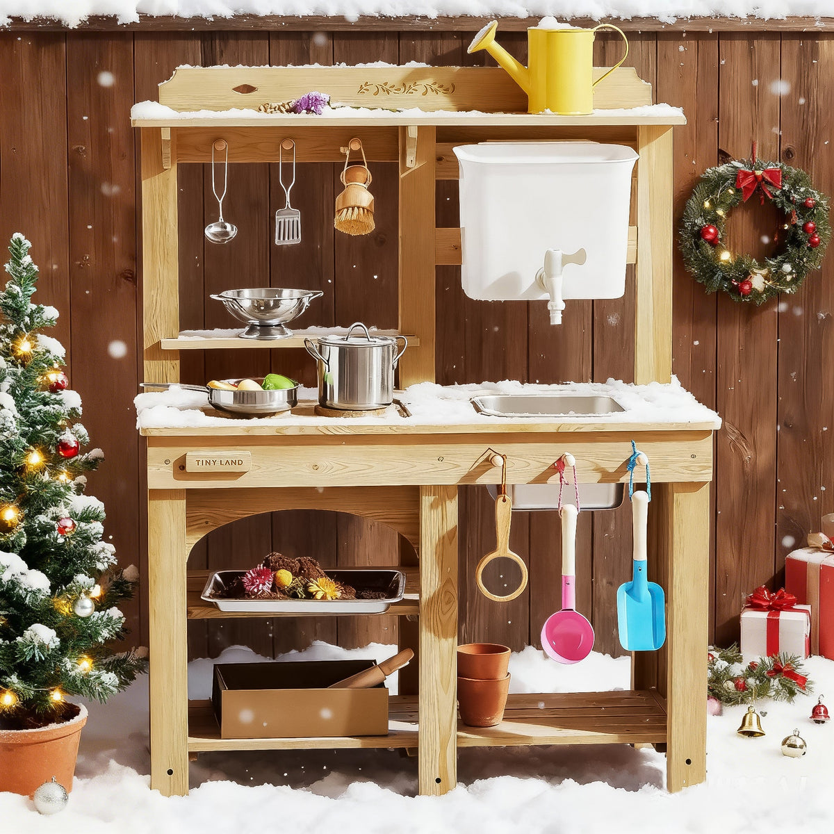 Tiny Land® Mud Kitchen – Outdoor Play Kitchen for Kids