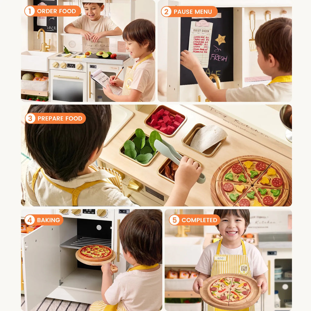 Tiny Land® BistroSwitch 2-in-1 Wooden Play Kitchen