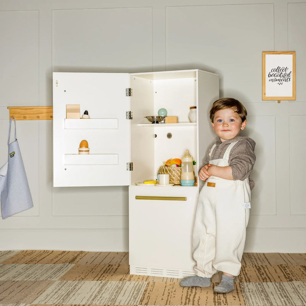 Tiny Land® Wooden Play Refrigerator for Kids