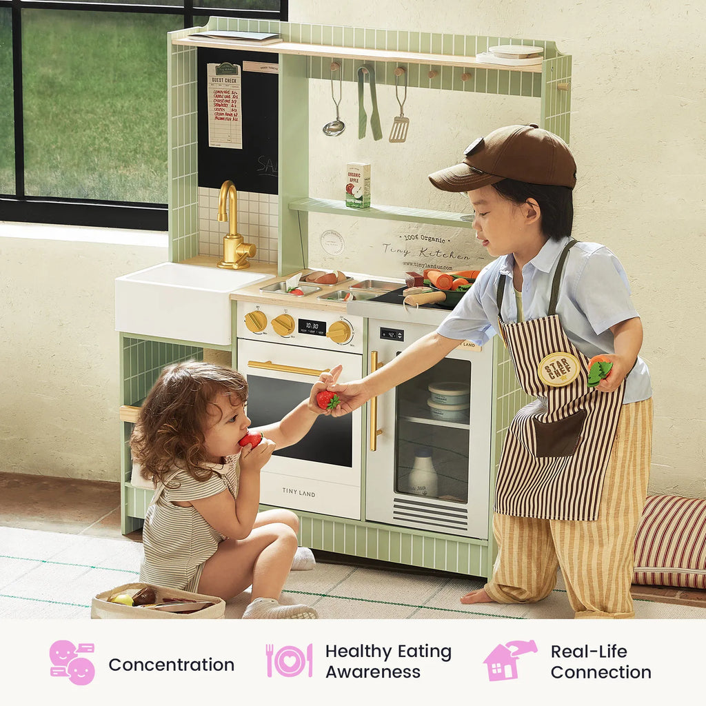 Tiny Land® BistroSwitch 2-in-1 Wooden Play Kitchen