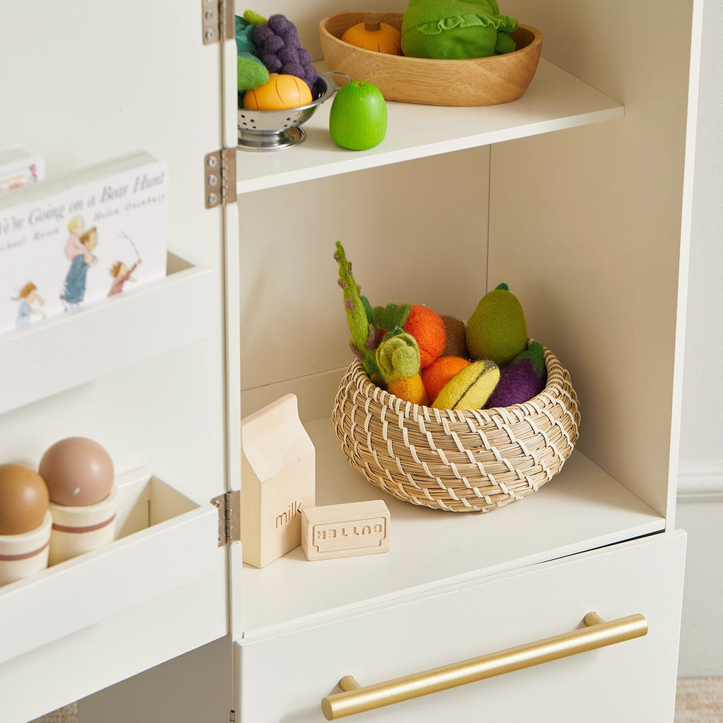 Tiny Land® Wooden Play Refrigerator for Kids