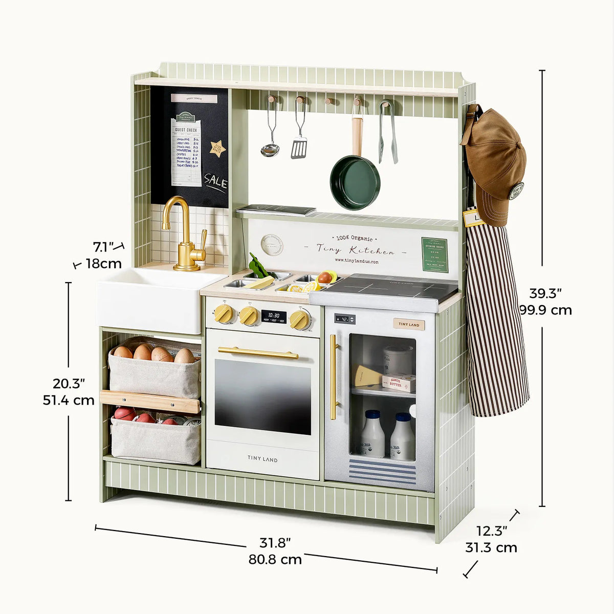 Tiny Land® BistroSwitch 2-in-1 Wooden Play Kitchen