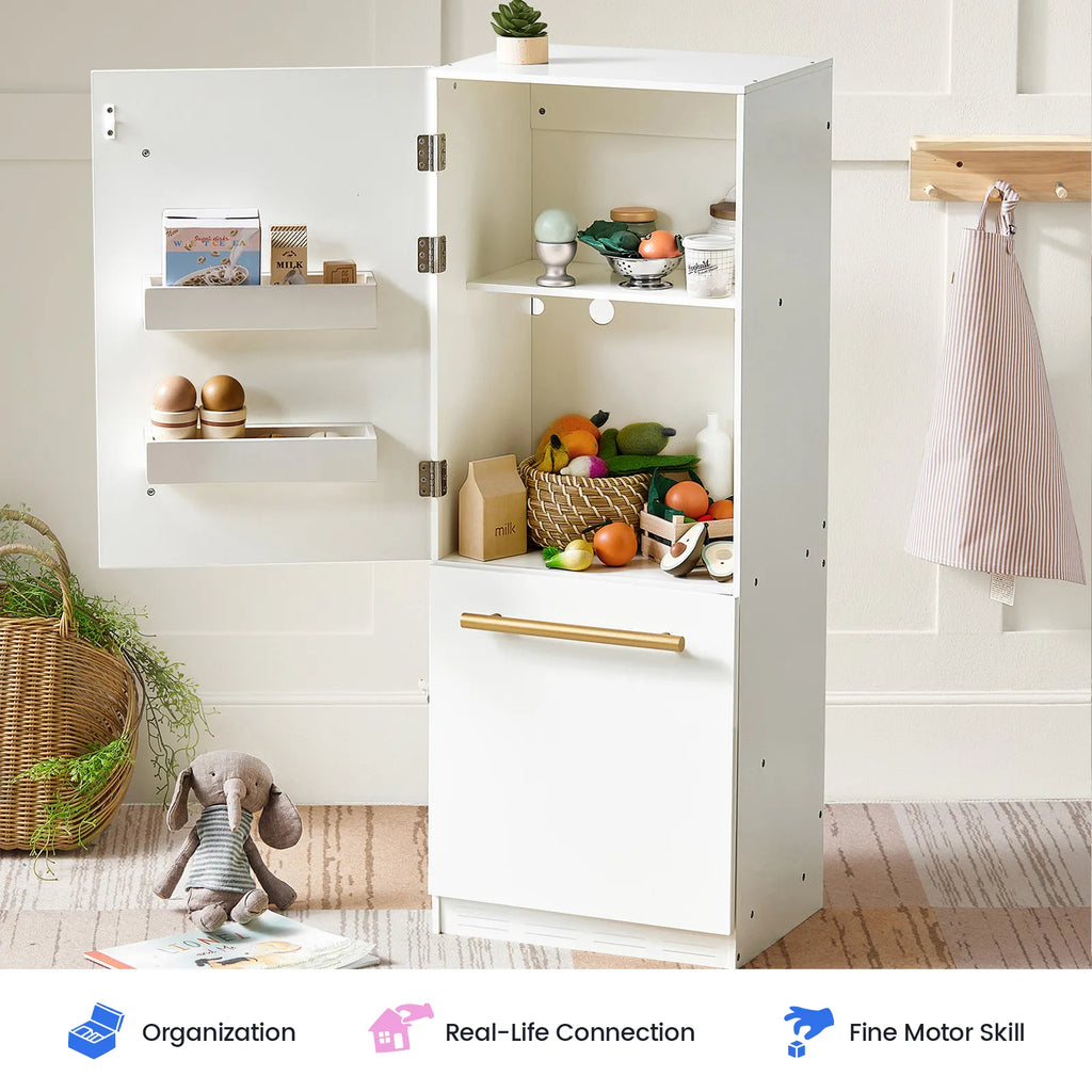 Tiny Land® Wooden Play Refrigerator for Kids