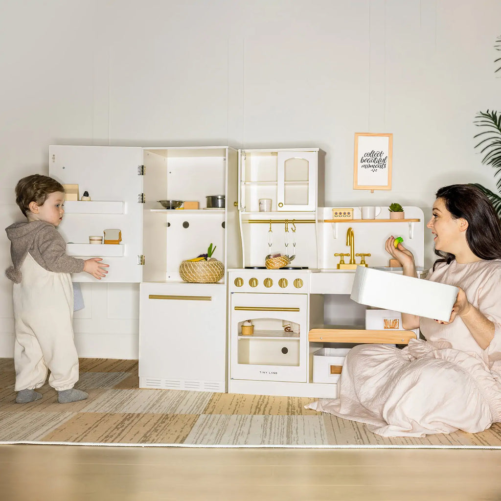 Tiny Land® Wooden Play Refrigerator for Kids