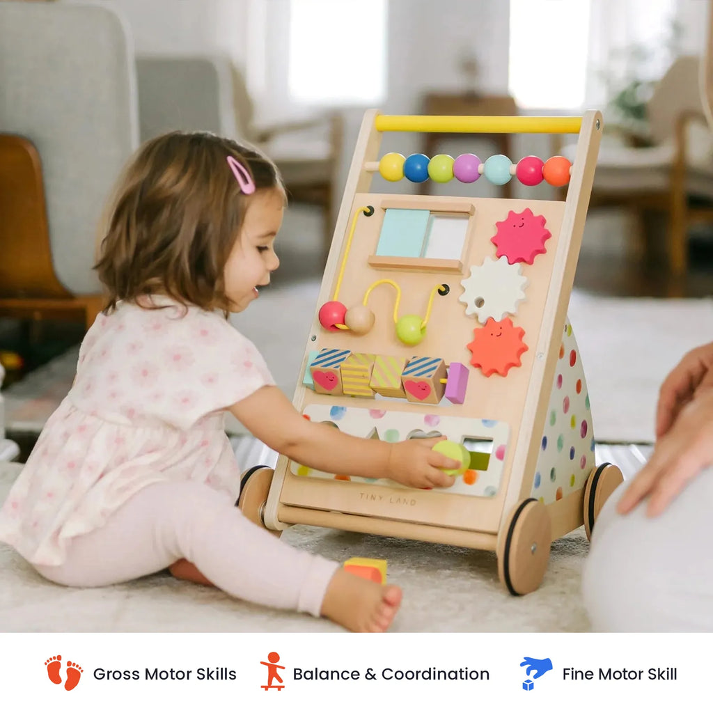 Tiny Land® Rainbow Wooden Activity Walker