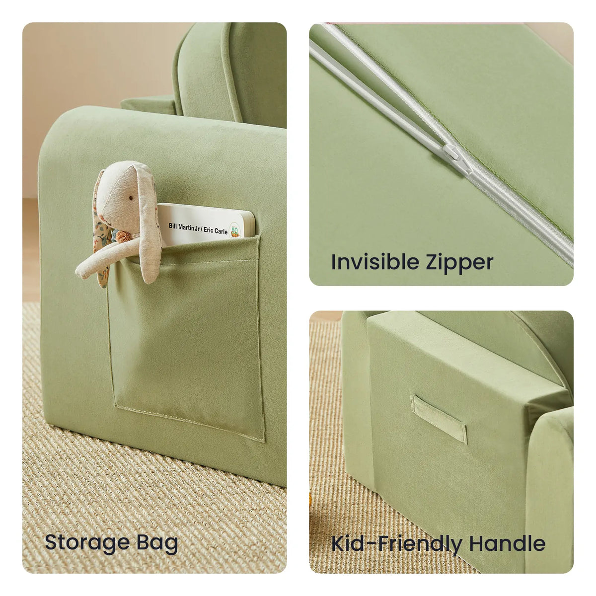 Tiny Land® GentleSnug 2-in-1 Kids Chair & Foldable Sofa