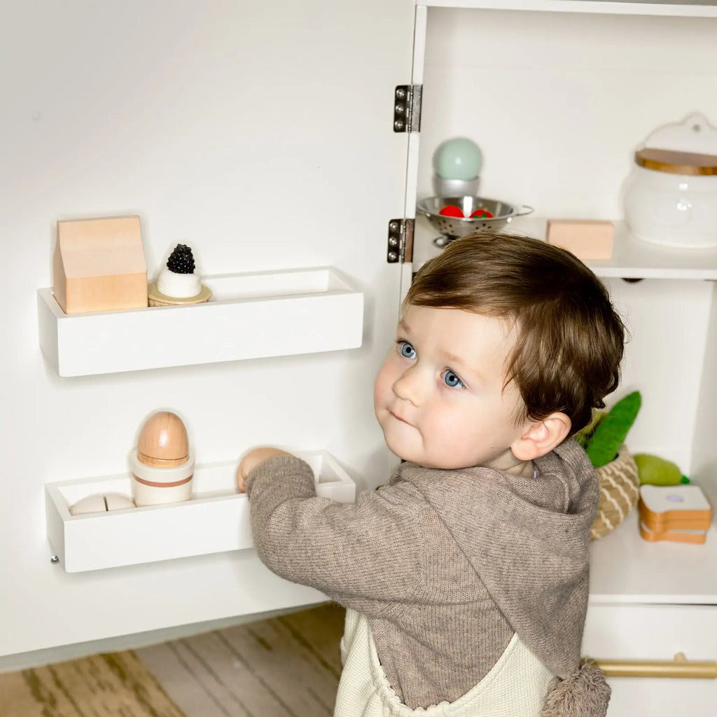 Tiny Land® Wooden Play Refrigerator for Kids
