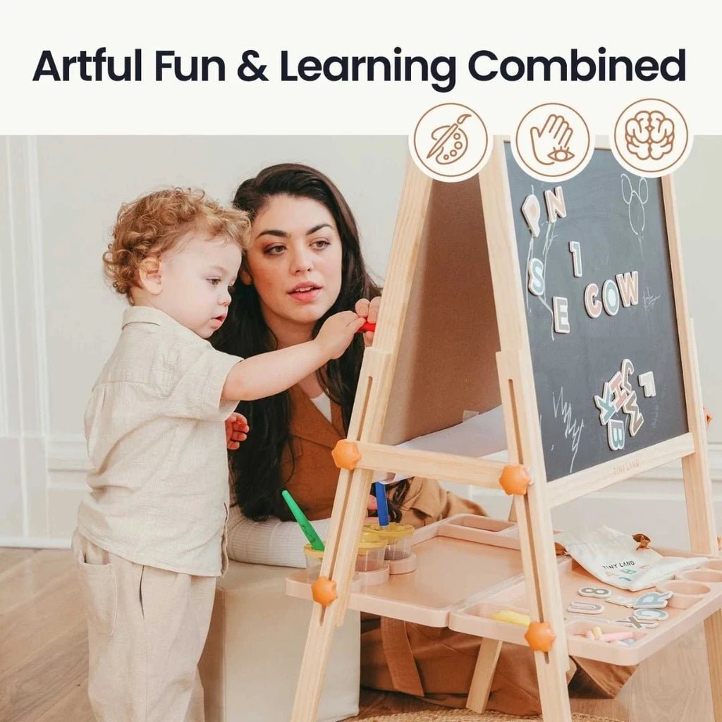 Tiny Land® Caramel Magnetic Easel for Kids