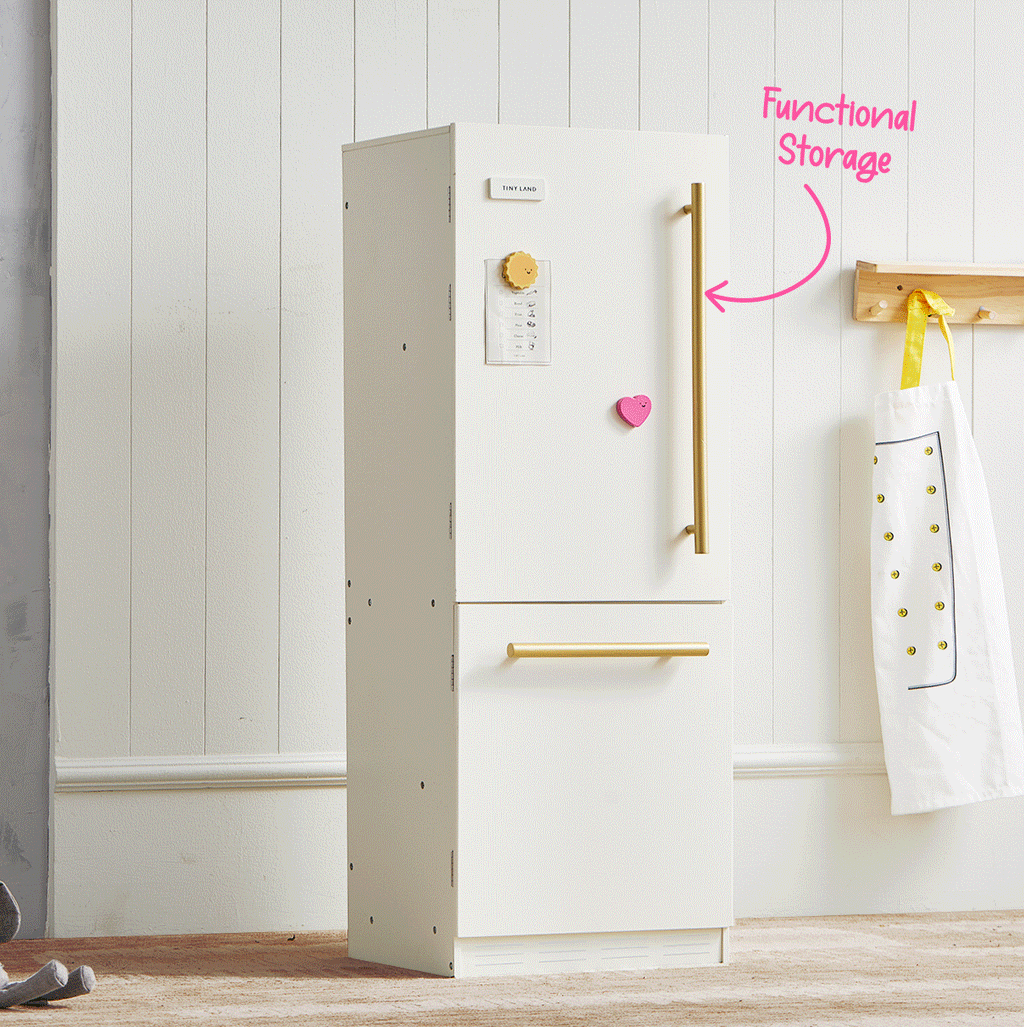 Tiny Land® Wooden Play Refrigerator for Kids