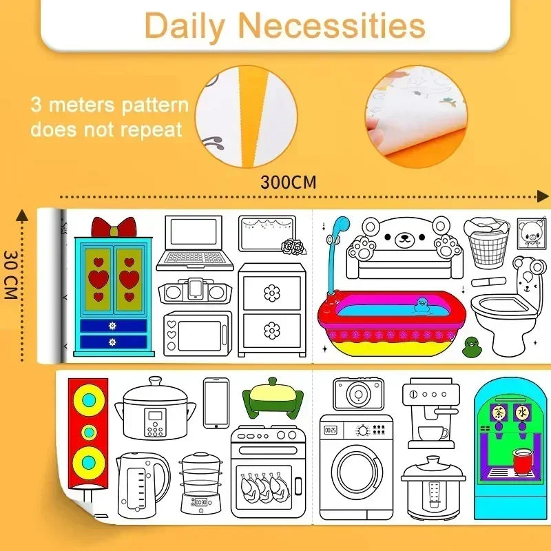 Kids’ Sticky Coloring Roll
