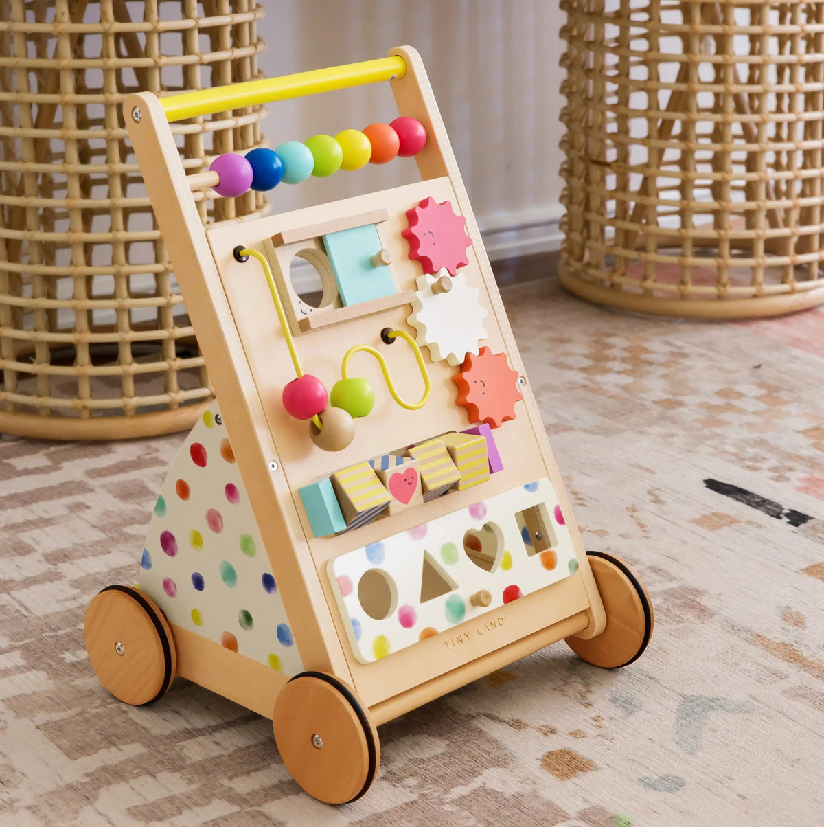 Tiny Land® Rainbow Wooden Activity Walker