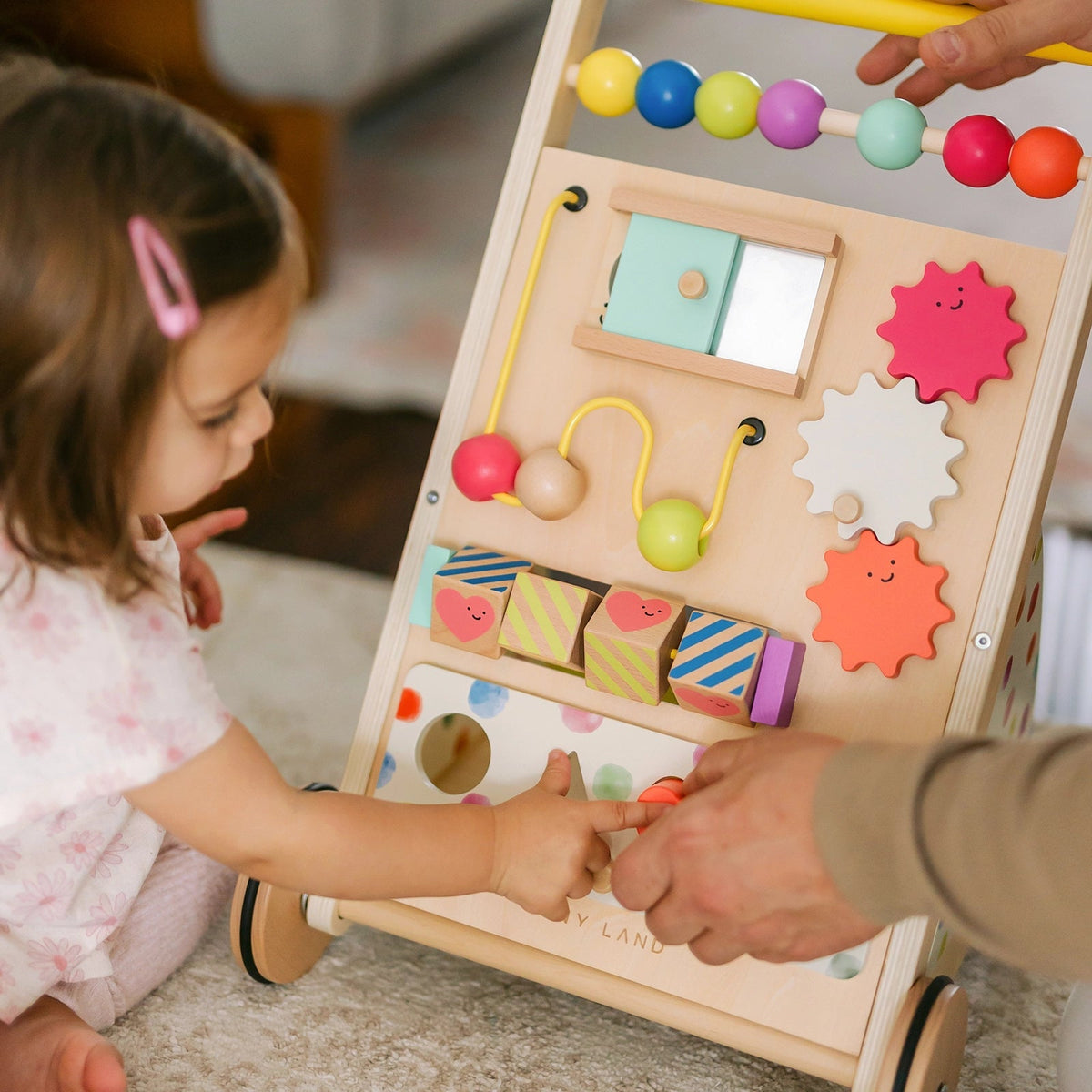 Tiny Land® Rainbow Wooden Activity Walker