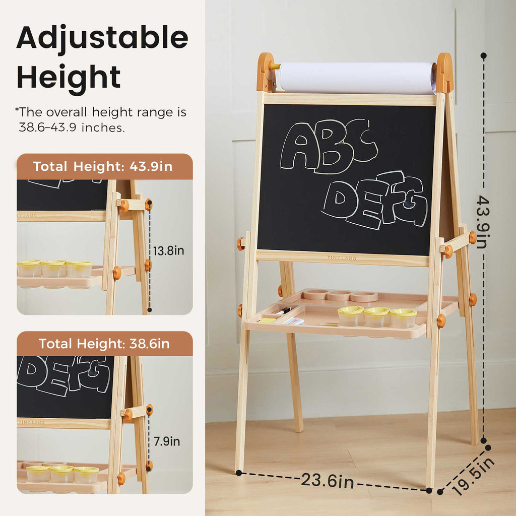 Tiny Land® Caramel Magnetic Easel for Kids