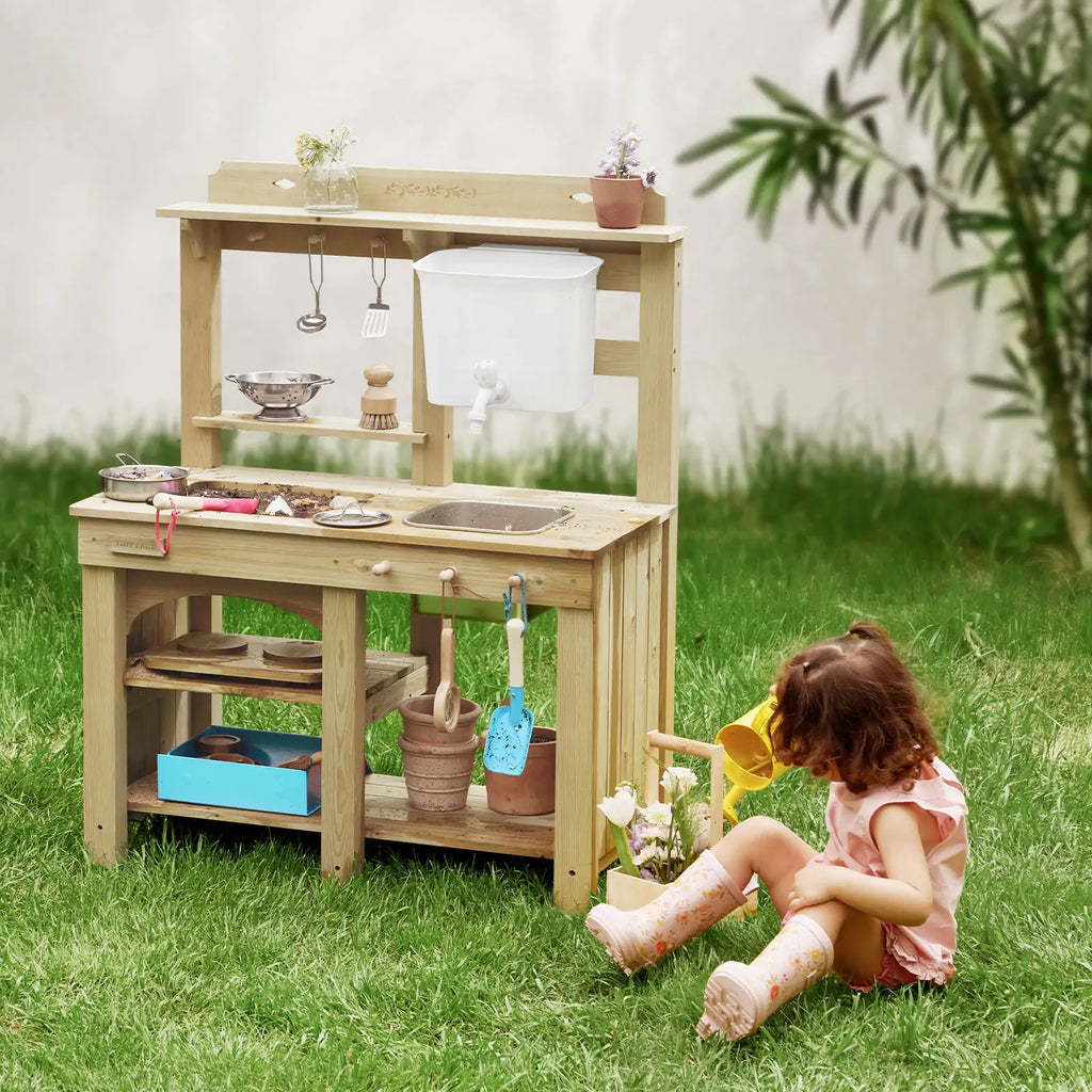 Tiny Land® Mud Kitchen – Outdoor Play Kitchen for Kids