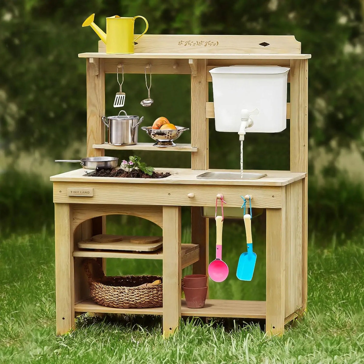 Tiny Land® Mud Kitchen – Outdoor Play Kitchen for Kids