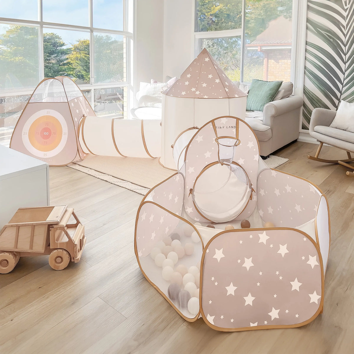 Tiny Land® Discovery 5-in-1 Play Tunnel – Balls Not Included