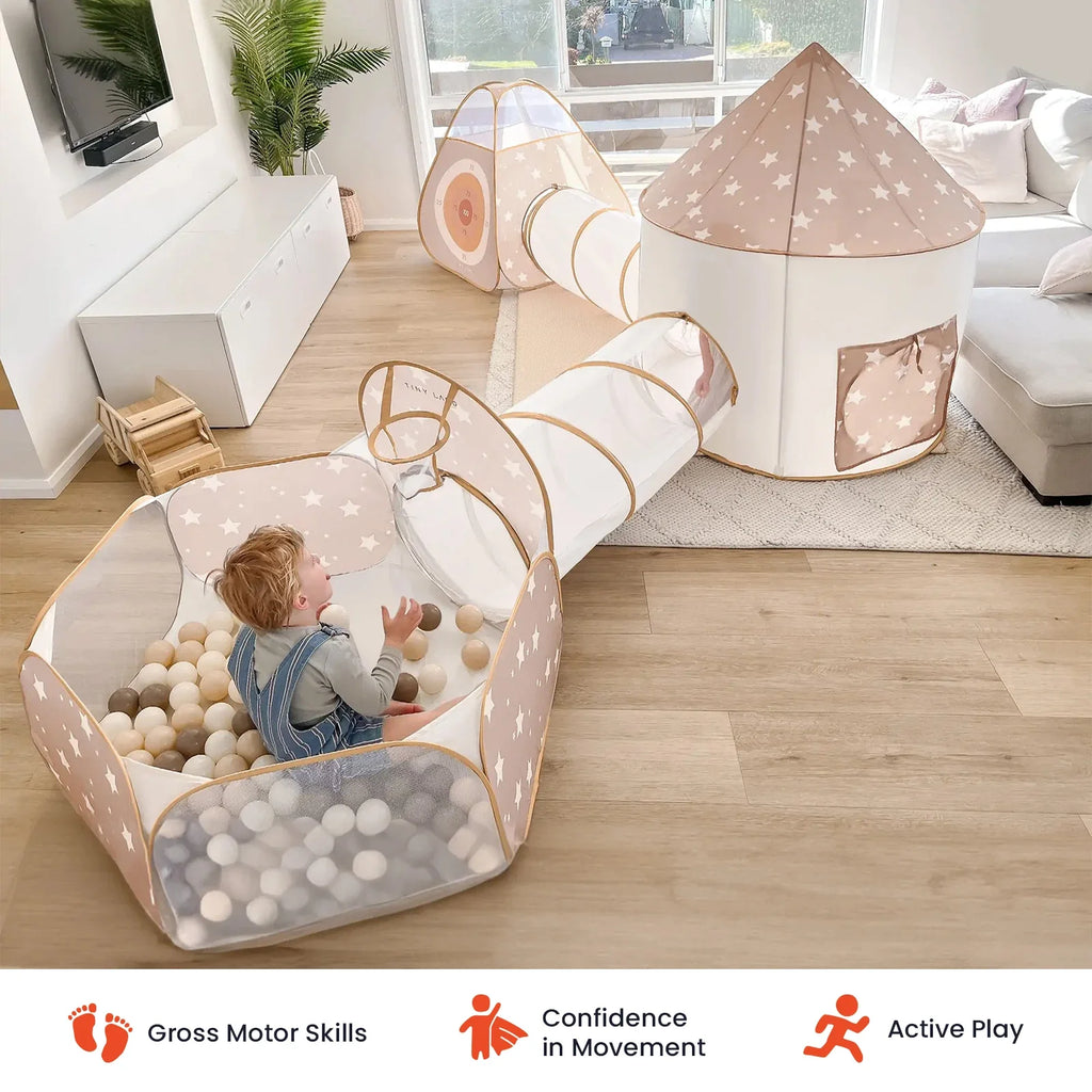 Tiny Land® Discovery 5-in-1 Play Tunnel – Balls Not Included