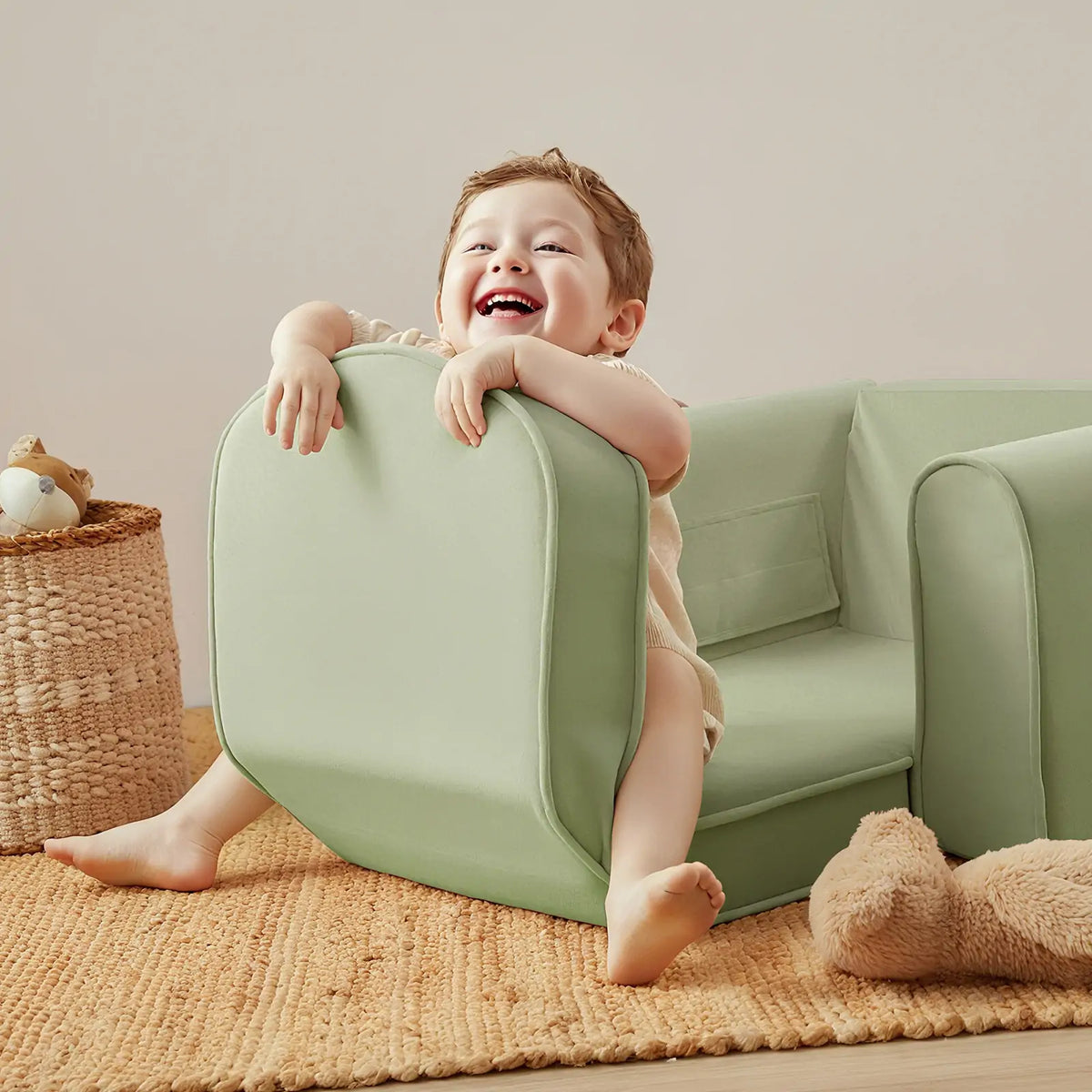 Tiny Land® GentleSnug 2-in-1 Kids Chair & Foldable Sofa