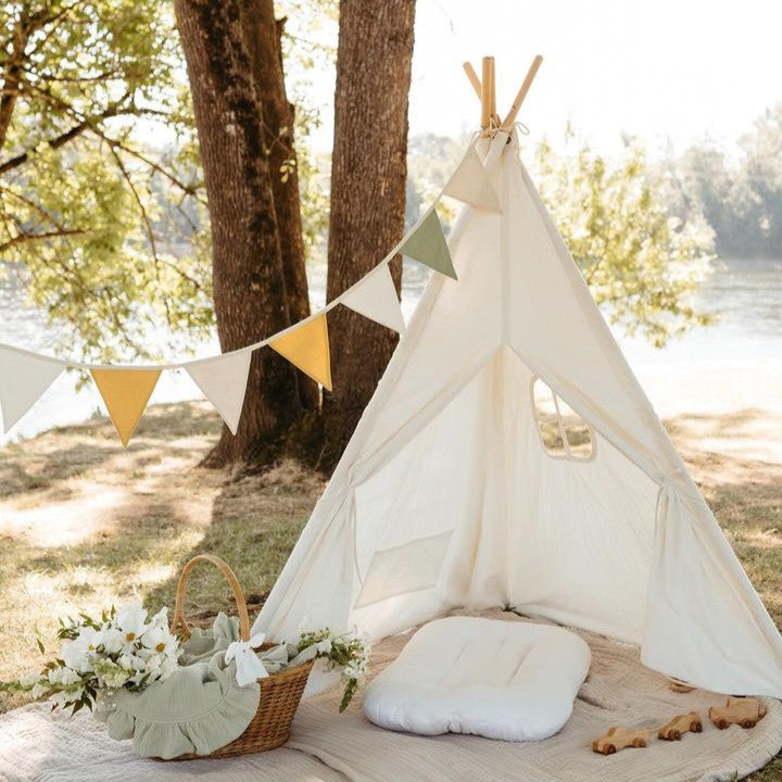 Tiny Land® Kids Teepee Tent with Floor Mat