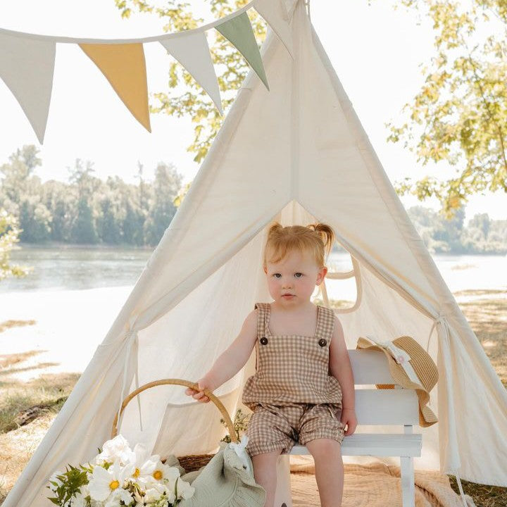 Tiny Land® Kids Teepee Tent with Floor Mat