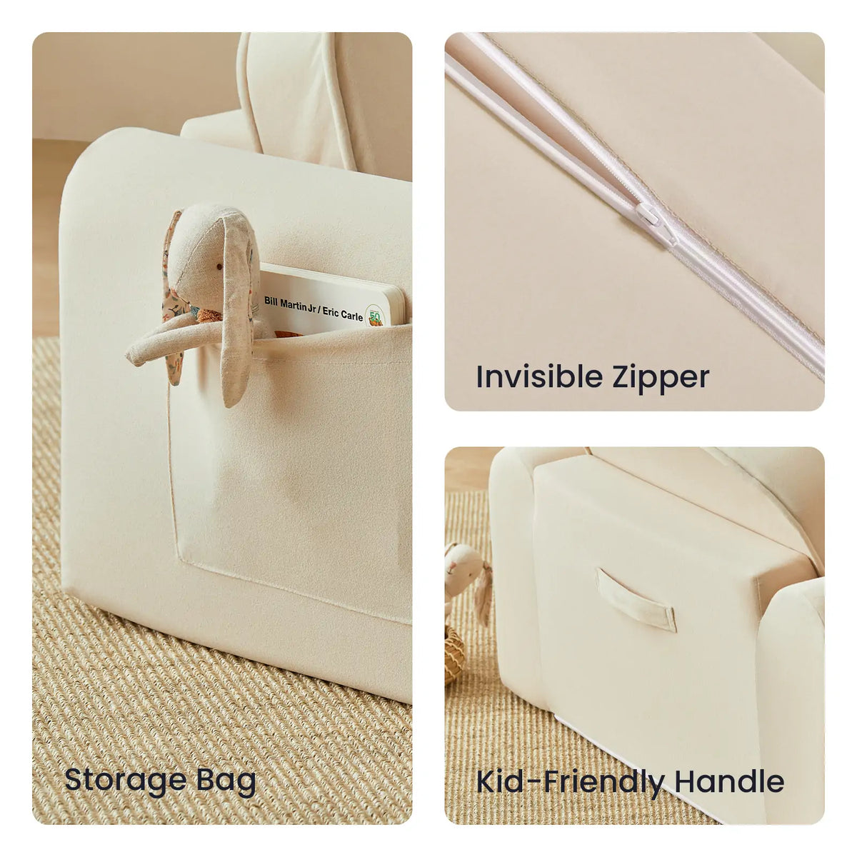 Tiny Land® GentleSnug 2-in-1 Kids Chair & Foldable Sofa