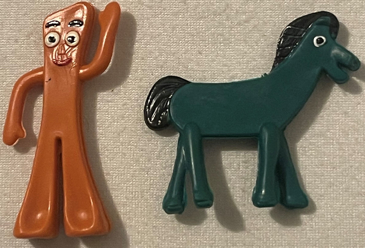 Vintage Gumby & Pokey Bendable Figure Set – 5 Pieces, 1970s–1980s