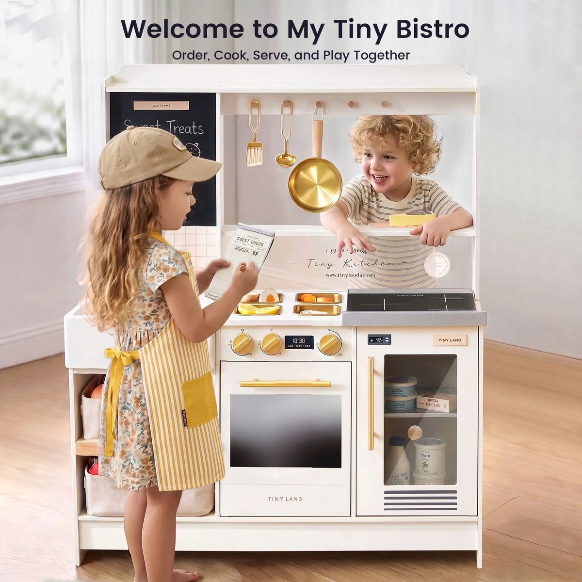 Tiny Land® BistroSwitch 2-in-1 Wooden Play Kitchen