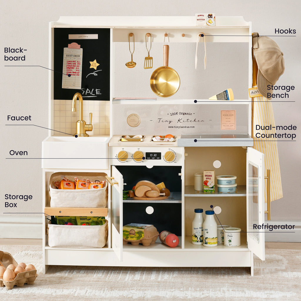 Tiny Land® BistroSwitch 2-in-1 Wooden Play Kitchen