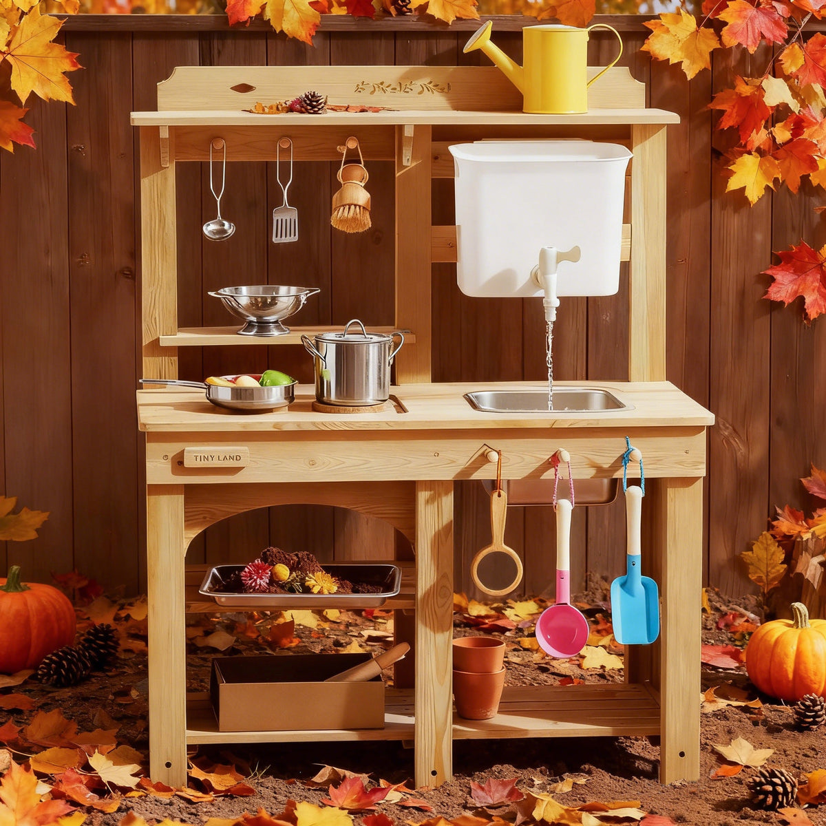 Tiny Land® Mud Kitchen – Outdoor Play Kitchen for Kids